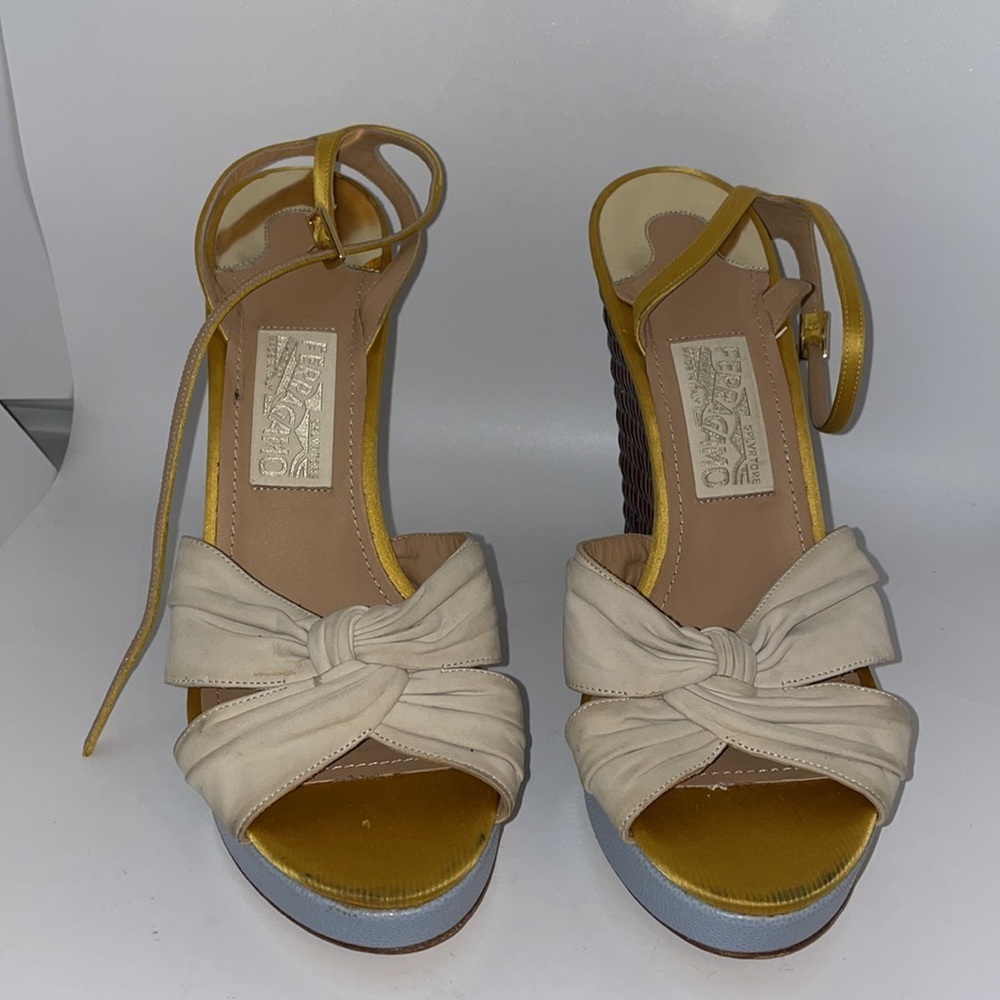 Salvatore Ferragamo wedge sandals size - 10 - Picture 2 of 12